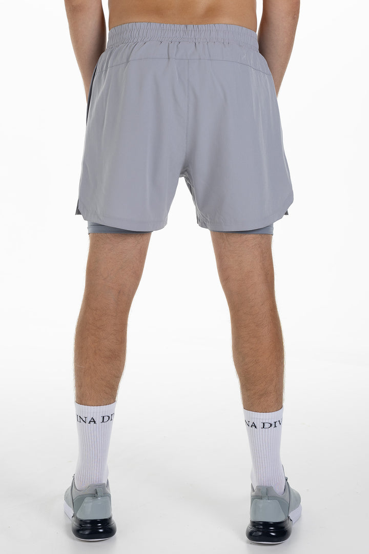 2 in 1 Shorts Fungor Grey Back