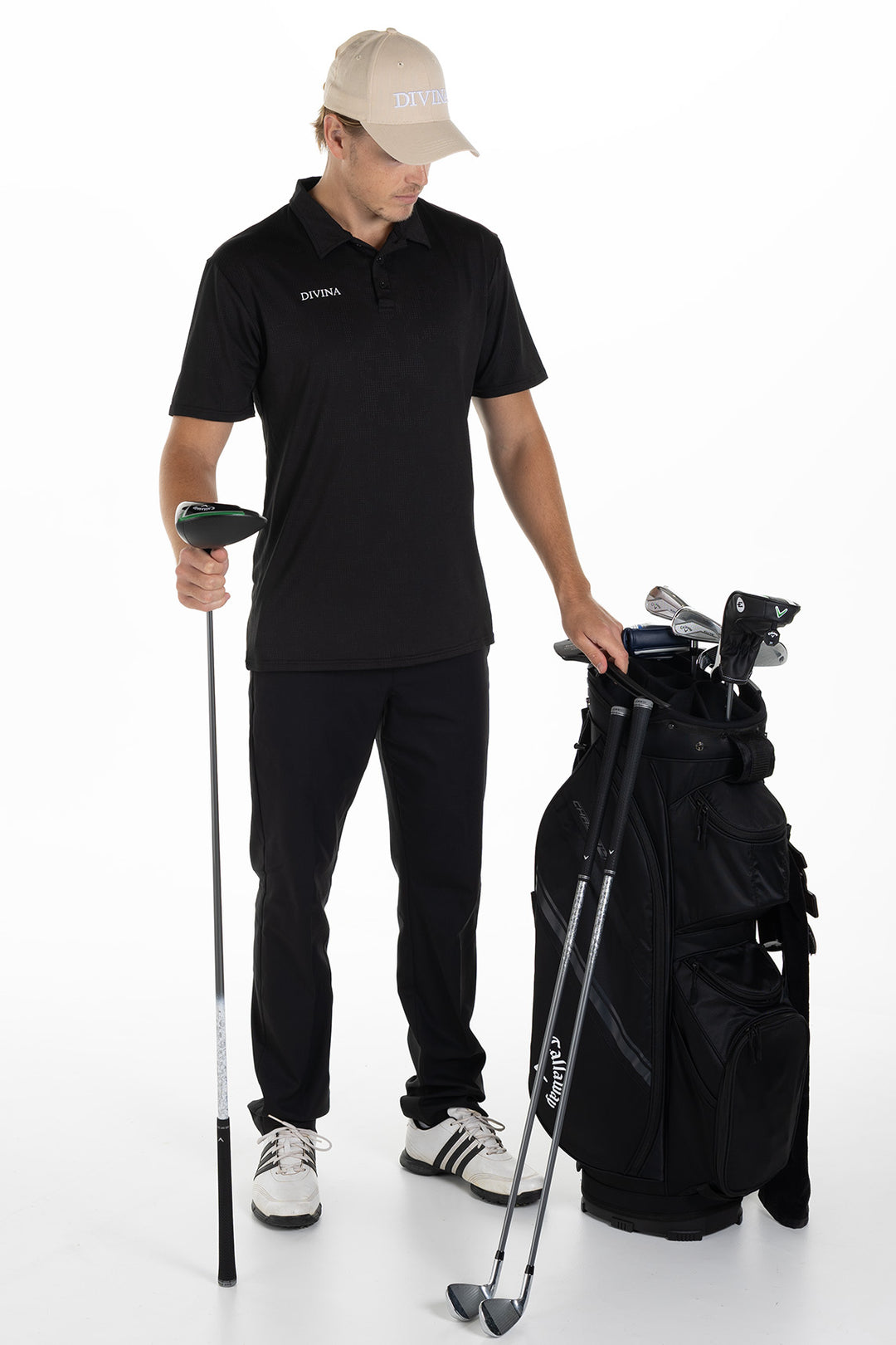 Divina Golf Polo Caligo Black - Men