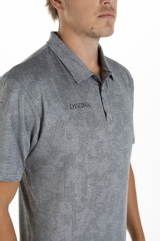 Divina Golf Polo Caligo Grey Fabric - Men