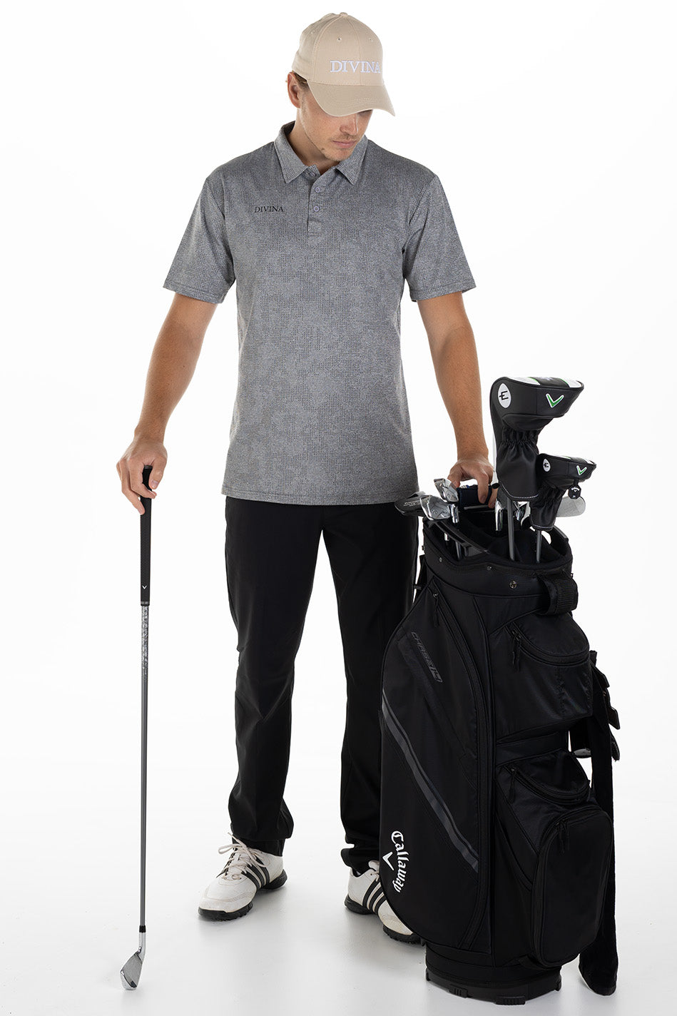 Divina Golf Polo Caligo Grey - Men