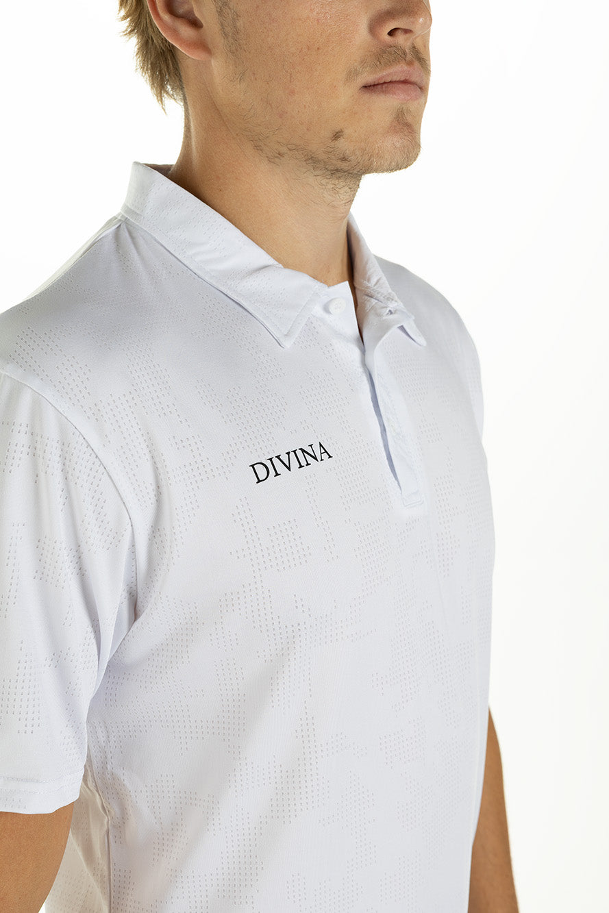 Divina Golf Polo Caligo White Fabric - Men