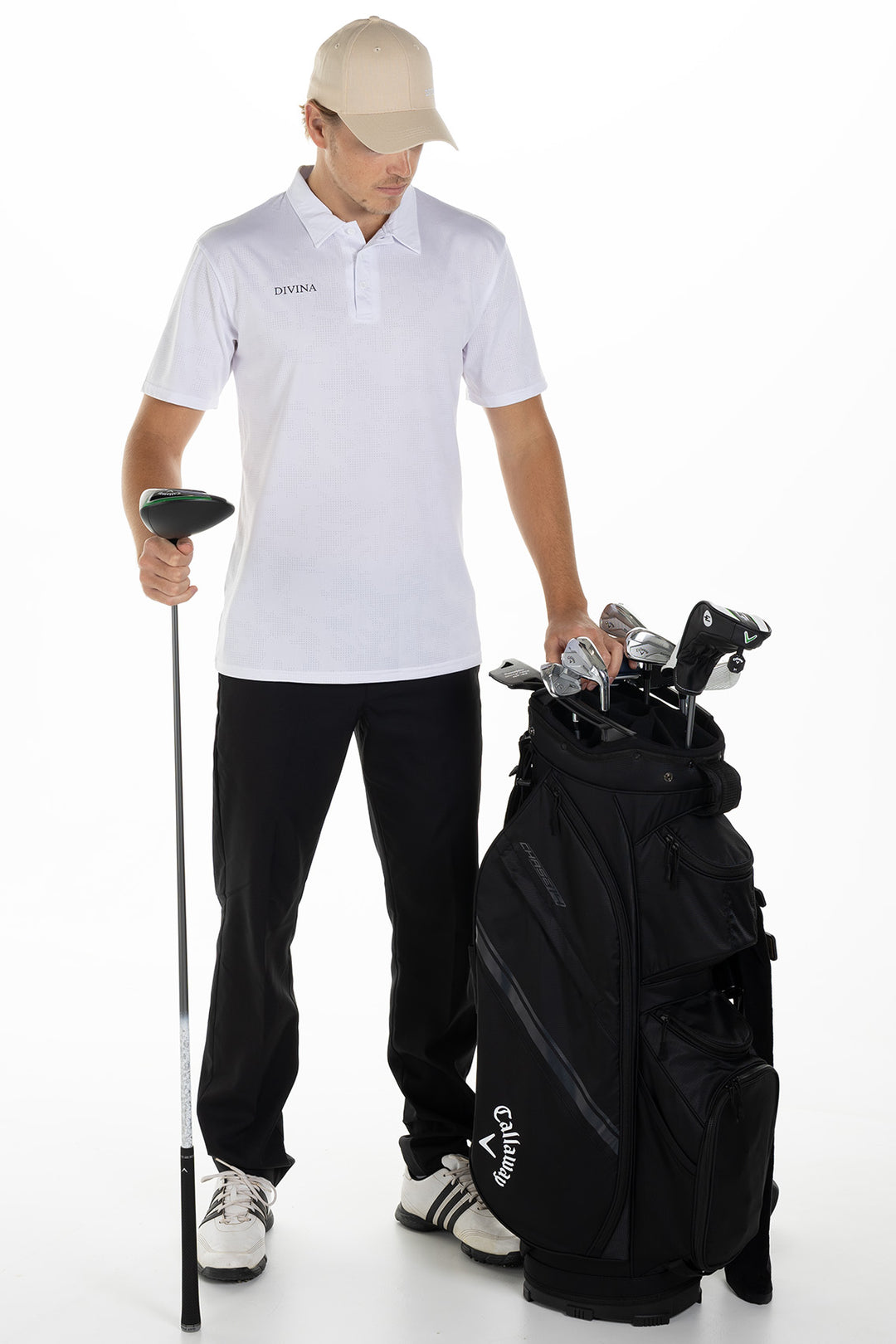 Divina Golf Polo Caligo White - Men