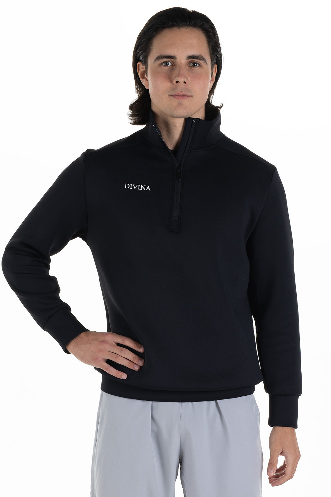 Half-zip Bonum Black Front