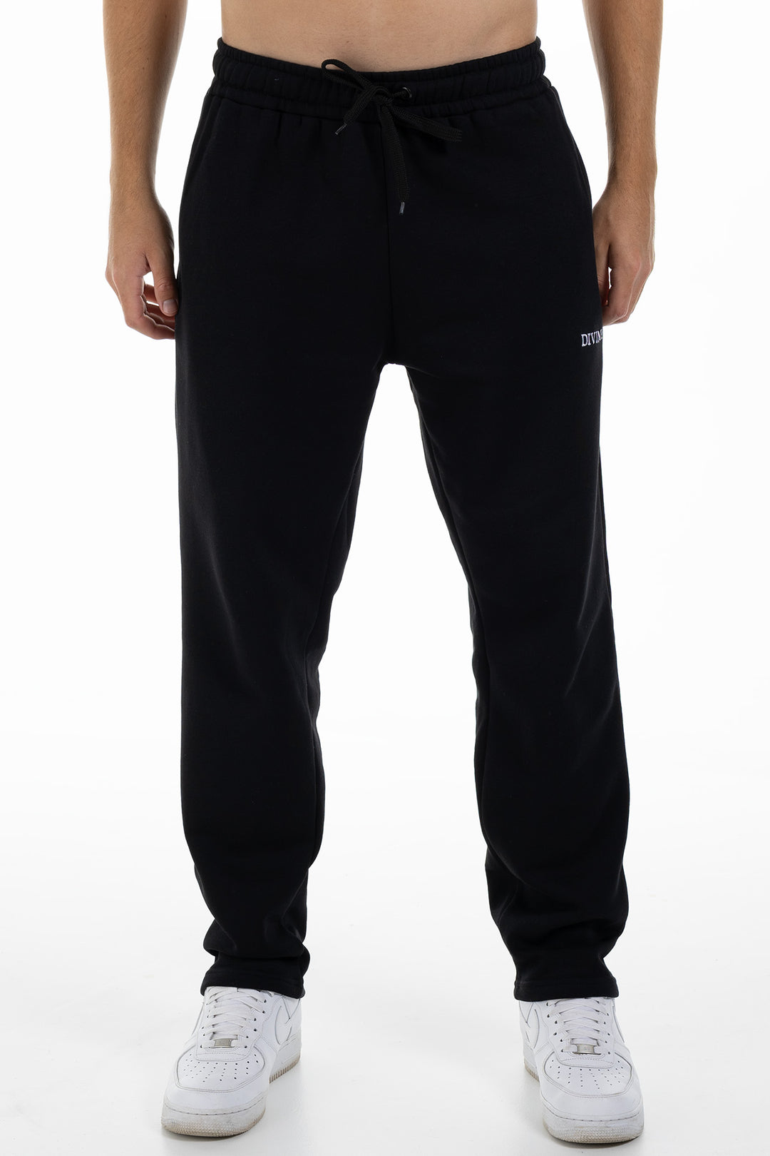 Wide Pants Comfy Black Front - Men