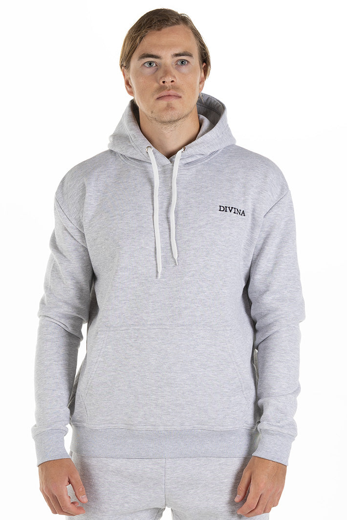 Hoodie Comfy Grey Front - Men