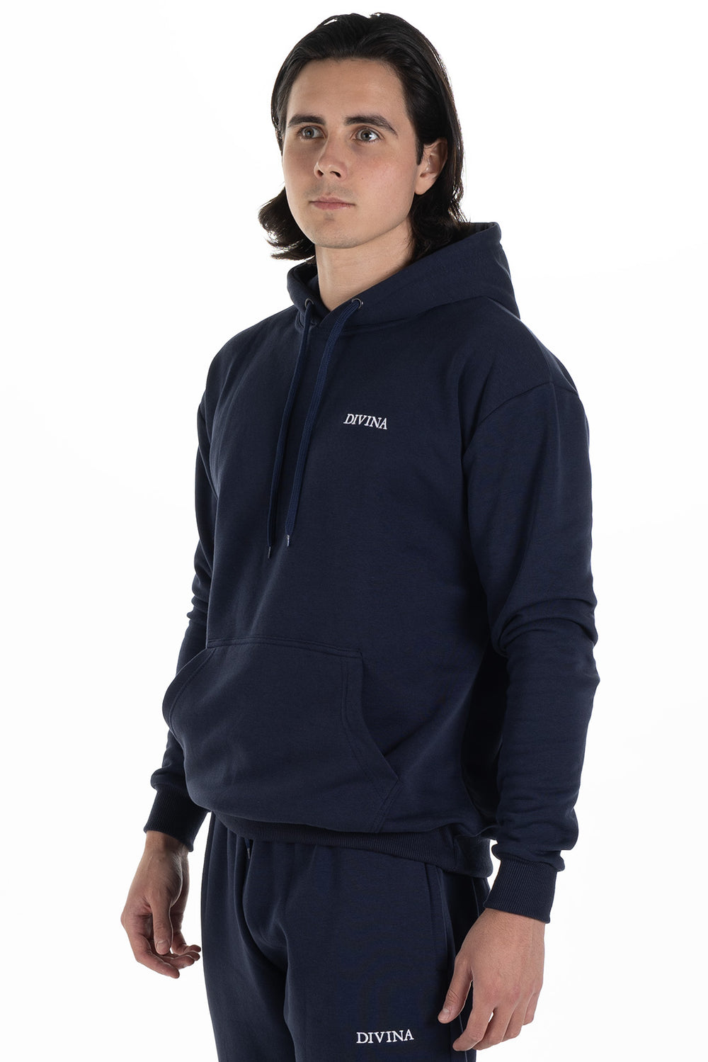 Hoodie Comfy Navy Side - Men