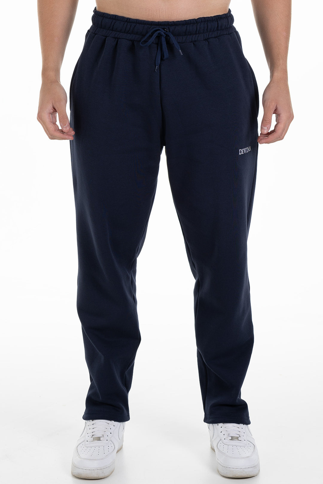 Wide Pants Comfy Navy Front - Men