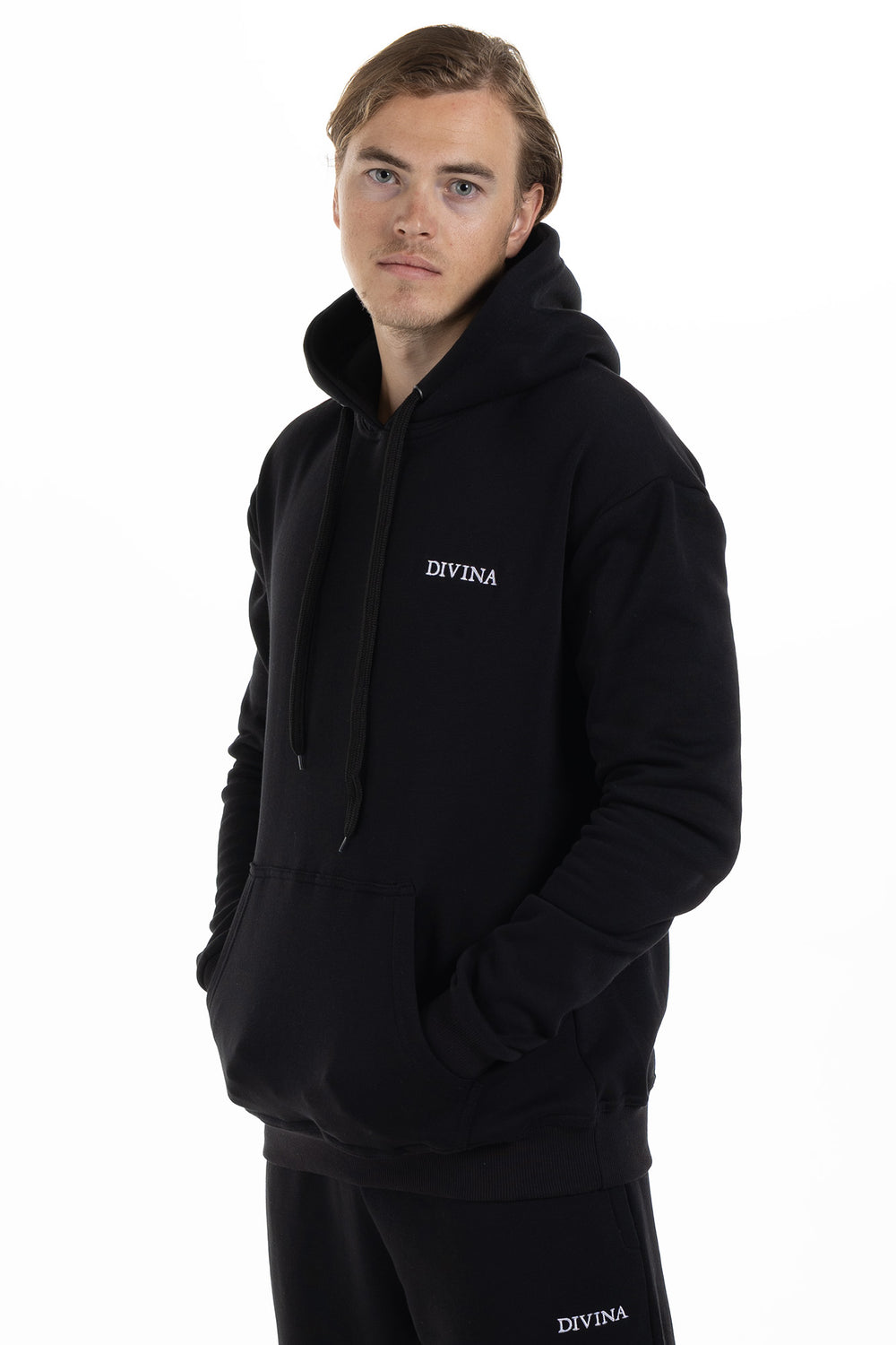 Hoodie Comfy Black Side - Men