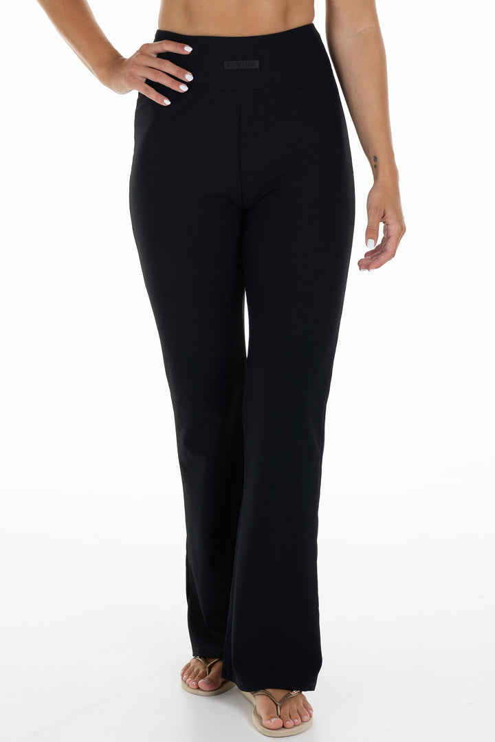 Ribbed Tights Palma Black Front