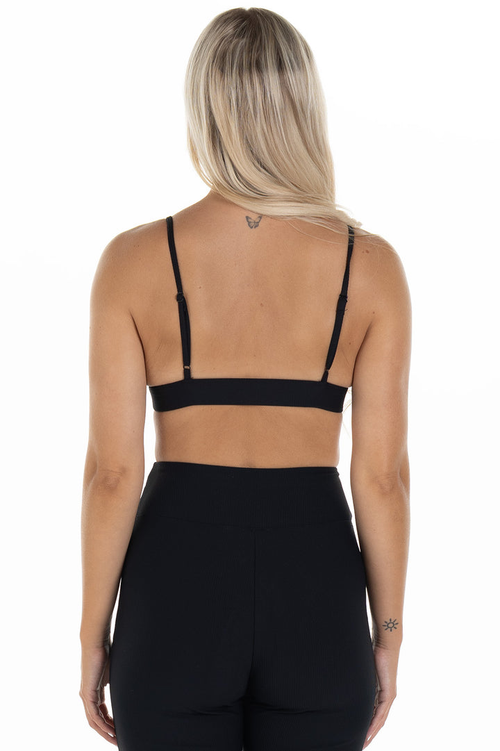 Ribbed Sports bra Palma Black Back