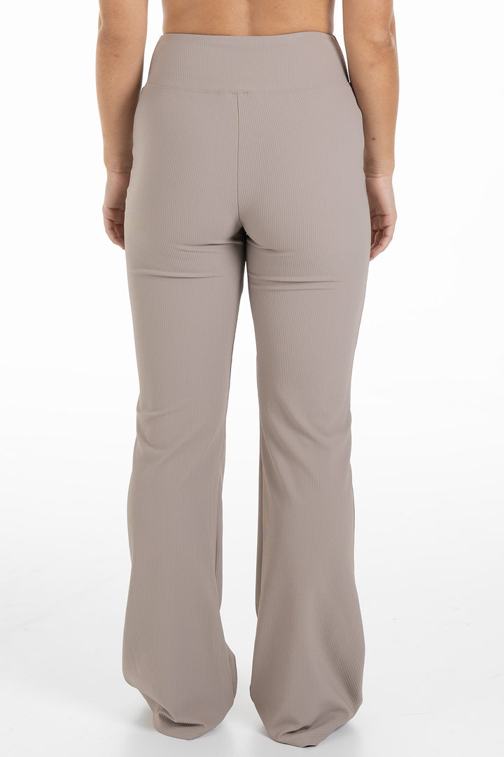 Ribbed Flare Tights Palma Beige Back