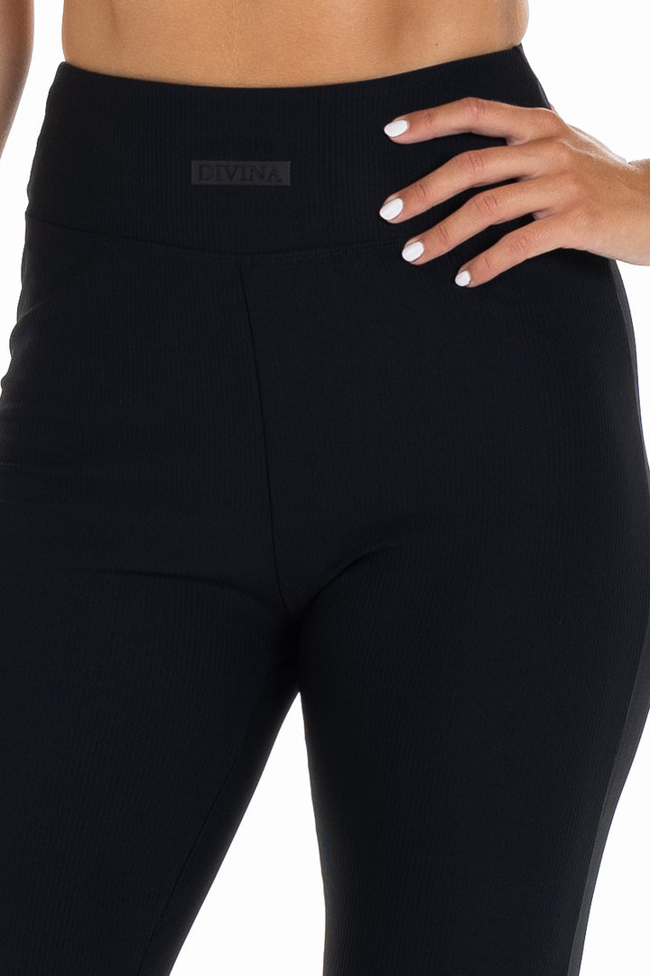 Ribbed Tights Palma Black Detail