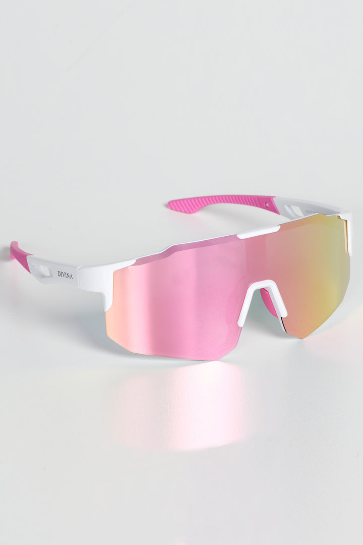 Sport Sunglasses White/Pink