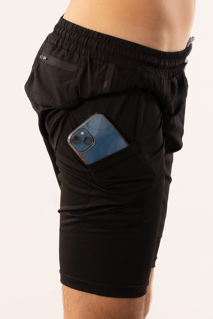 Shorts Ratio Black Phone Pocket