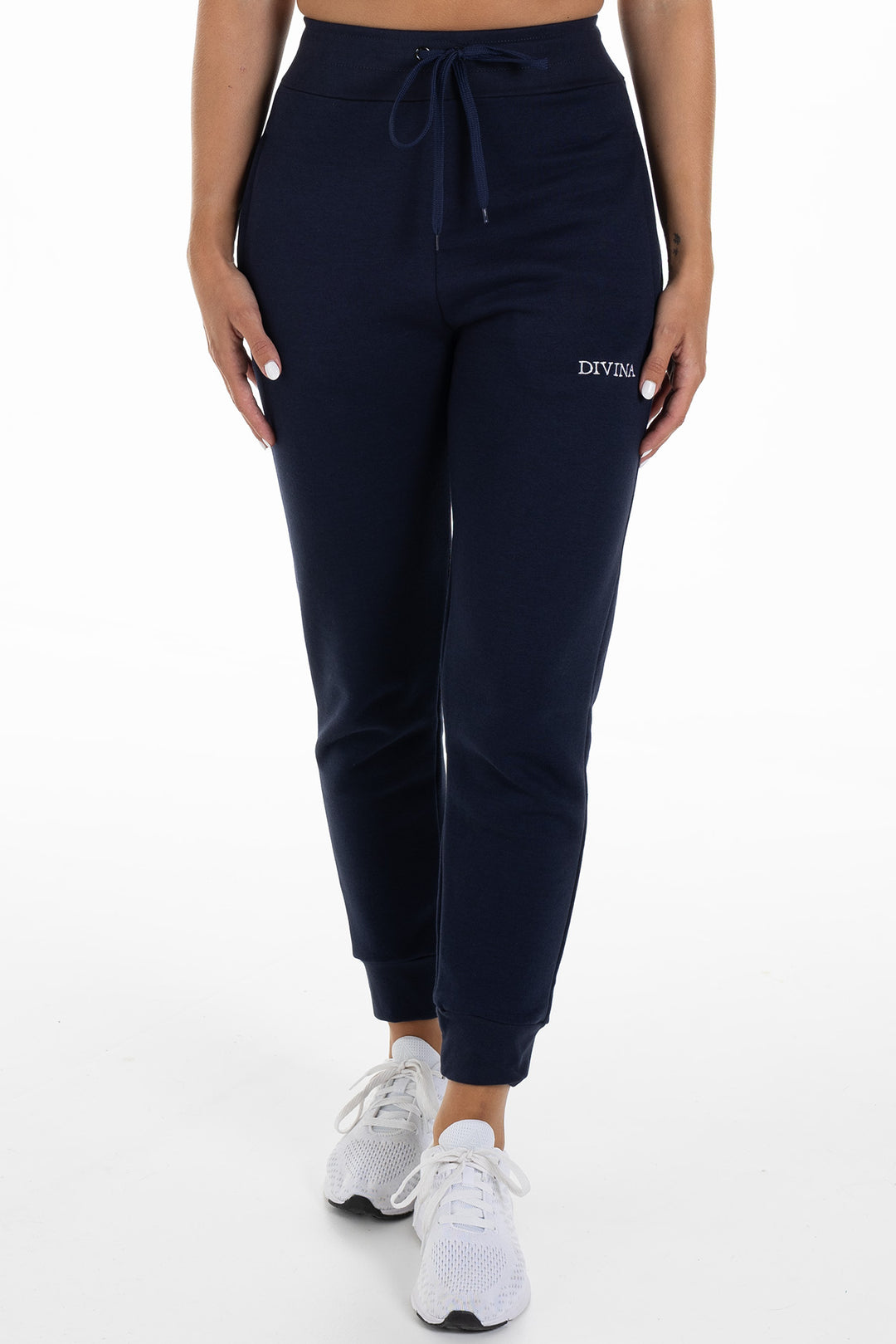 Comfy Navy Pants Front - Women