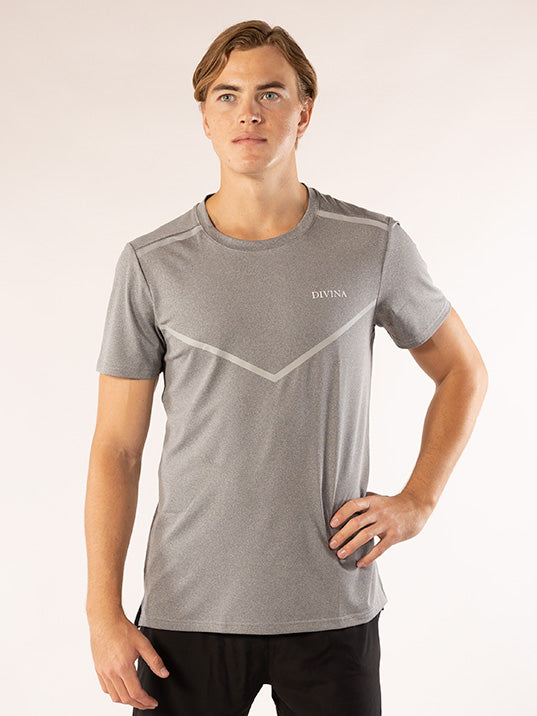 T-shirt V Grey Front