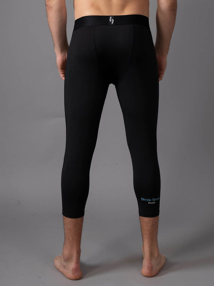 Compression 3/4 tights Baller Black back