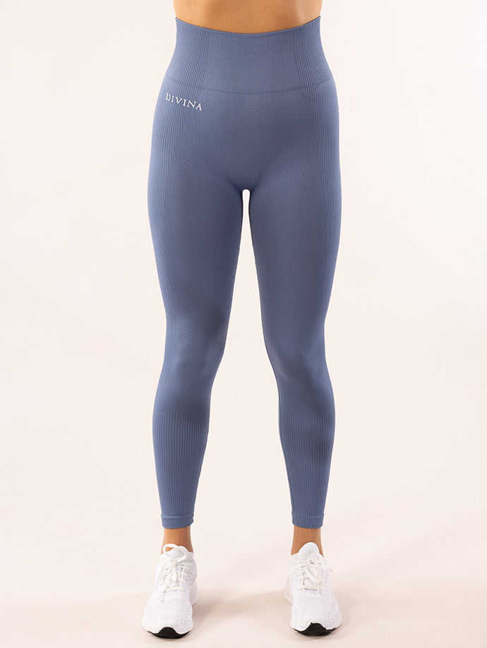 Amica Blue Seamless Tights Front