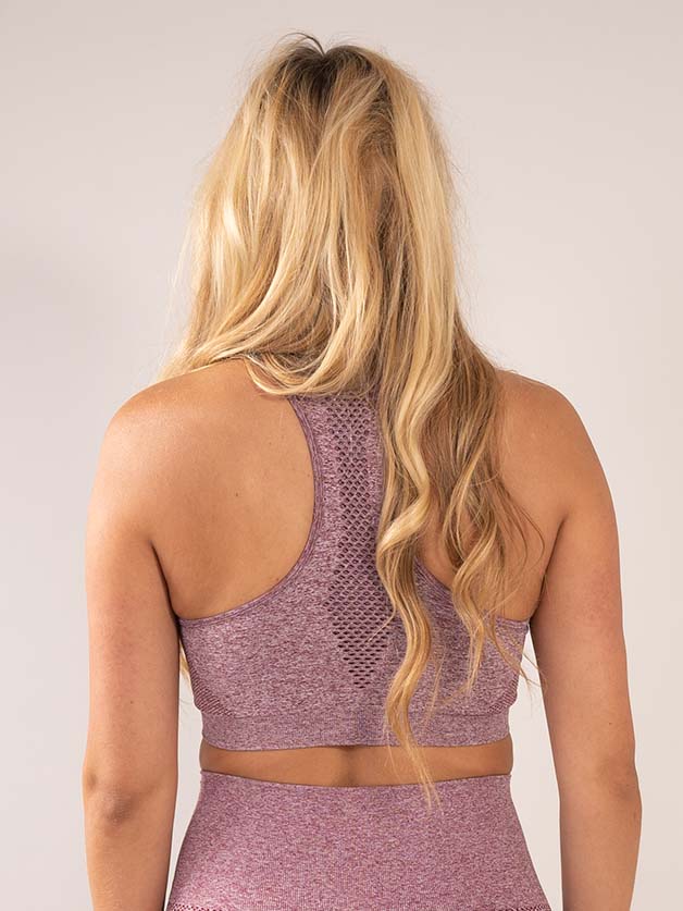 Angel Purple Seamless sports bra back