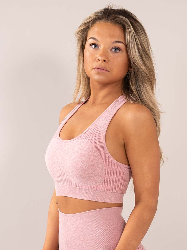 Angel pink Seamless sports bra side