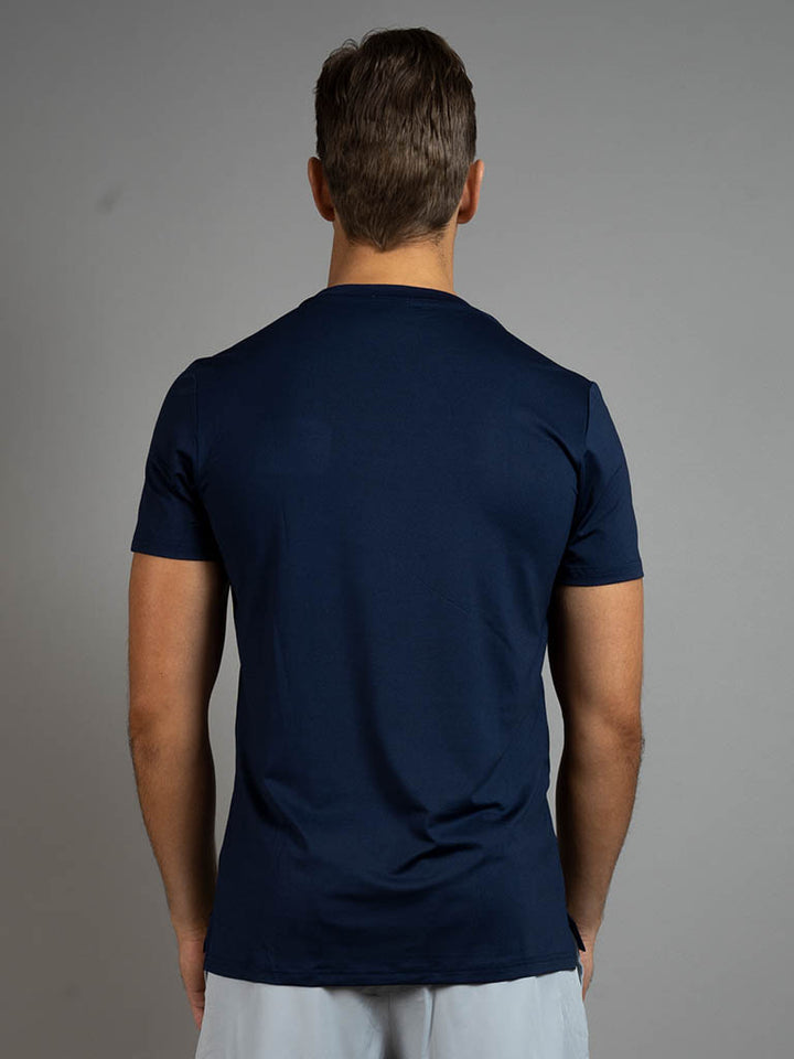 T-shirt V navy back