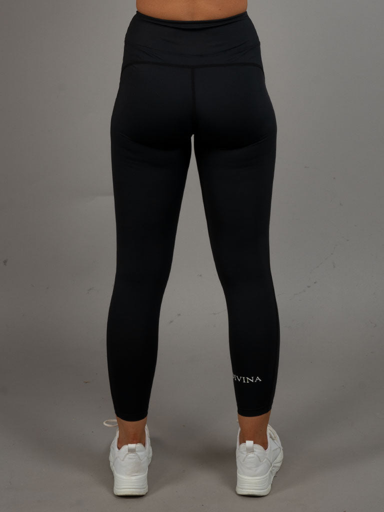 Active tights black back