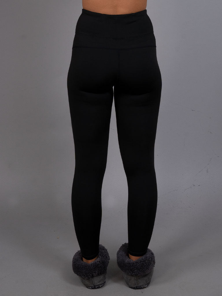 Fleece base layer tights black back