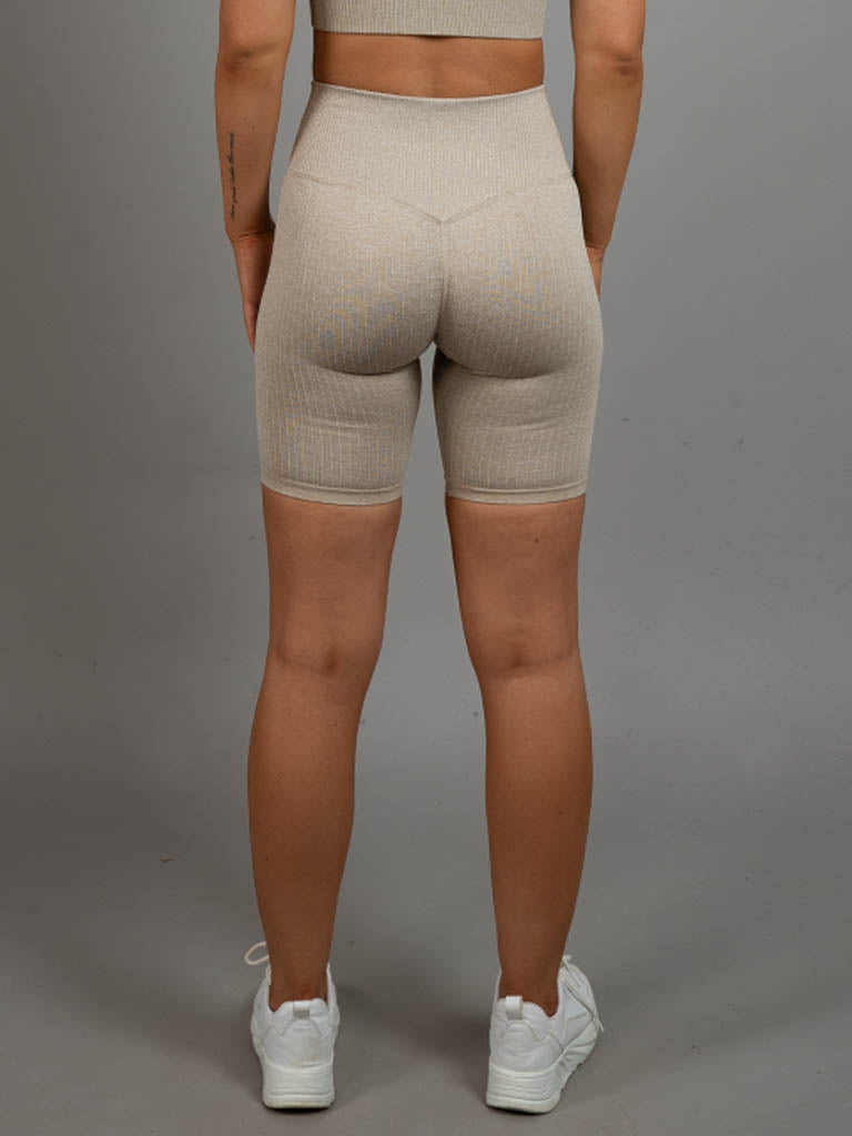 Ribbed Seamless Shorts Lenis Beige back