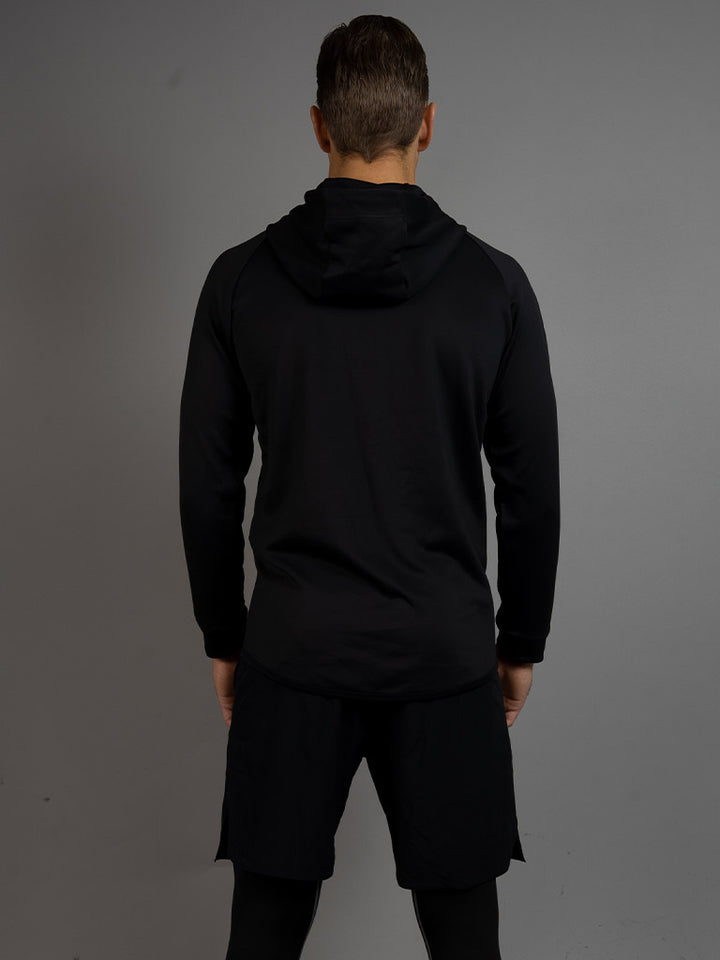 Training jacket zip black back