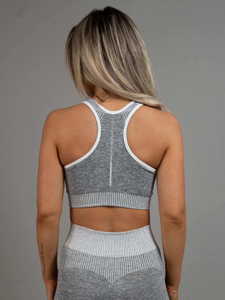 Dignus Seamless Sports bra grey/white back