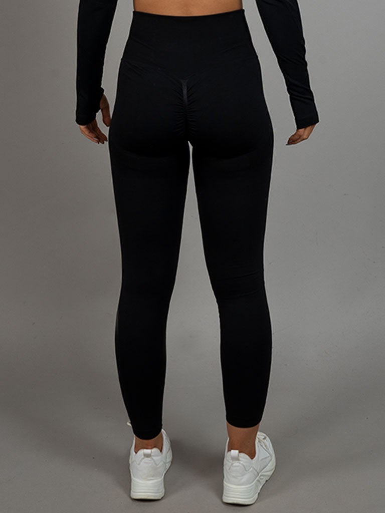 Scrunch Seamless Tights Black back