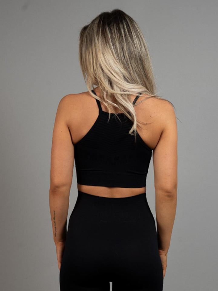 Seamless sports bra Africa black back