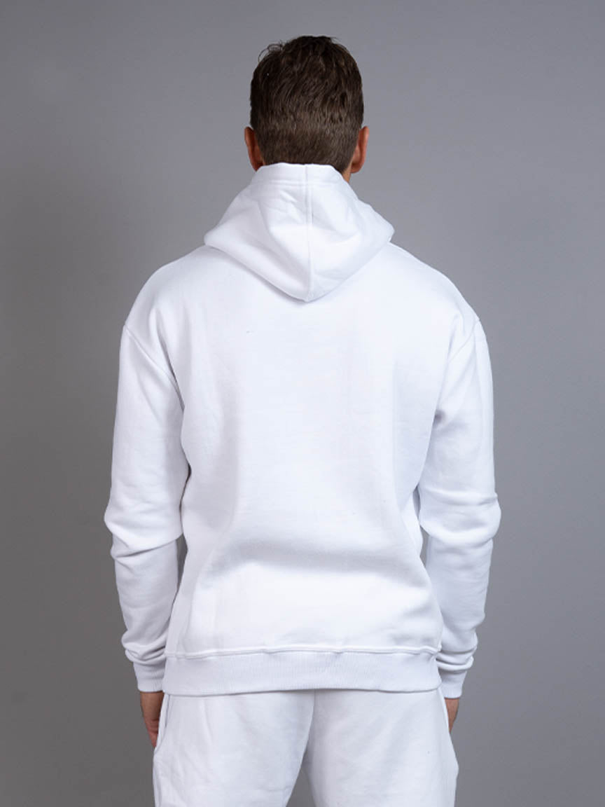 Mens Comfy hoodie white back