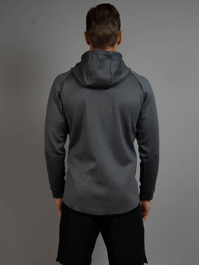 Training jacket zip grey back