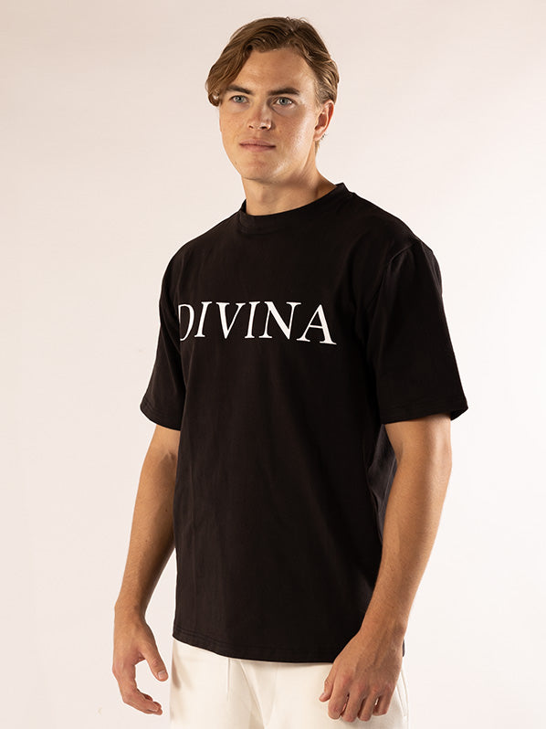 Black T-shirt Big logo side