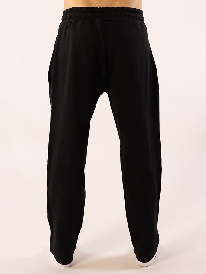 Black Wide Comfy Pants back