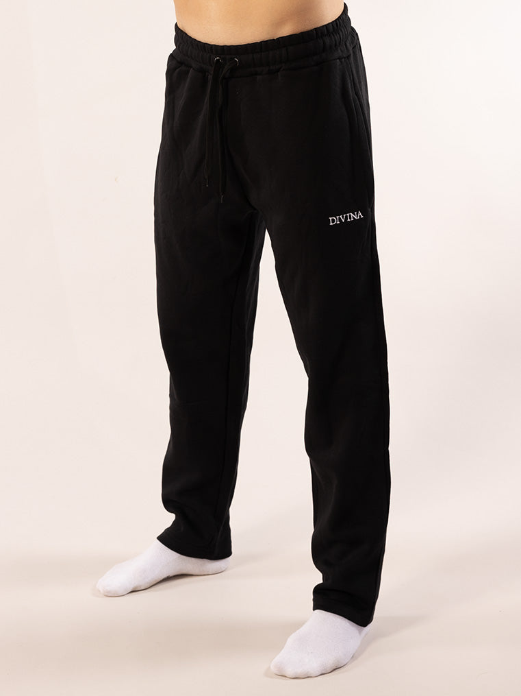 Black Wide Comfy Pants side