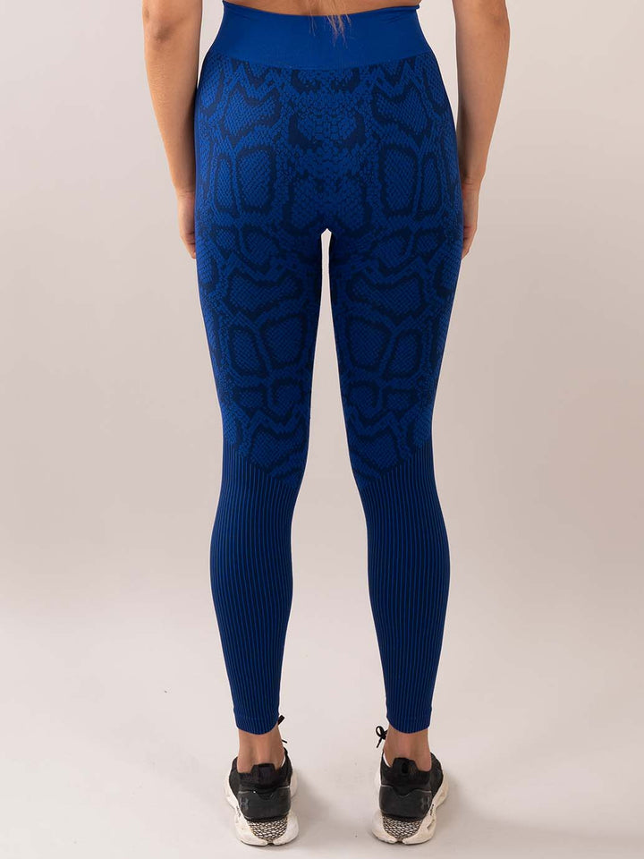 Cobra Blue Seamless tights back