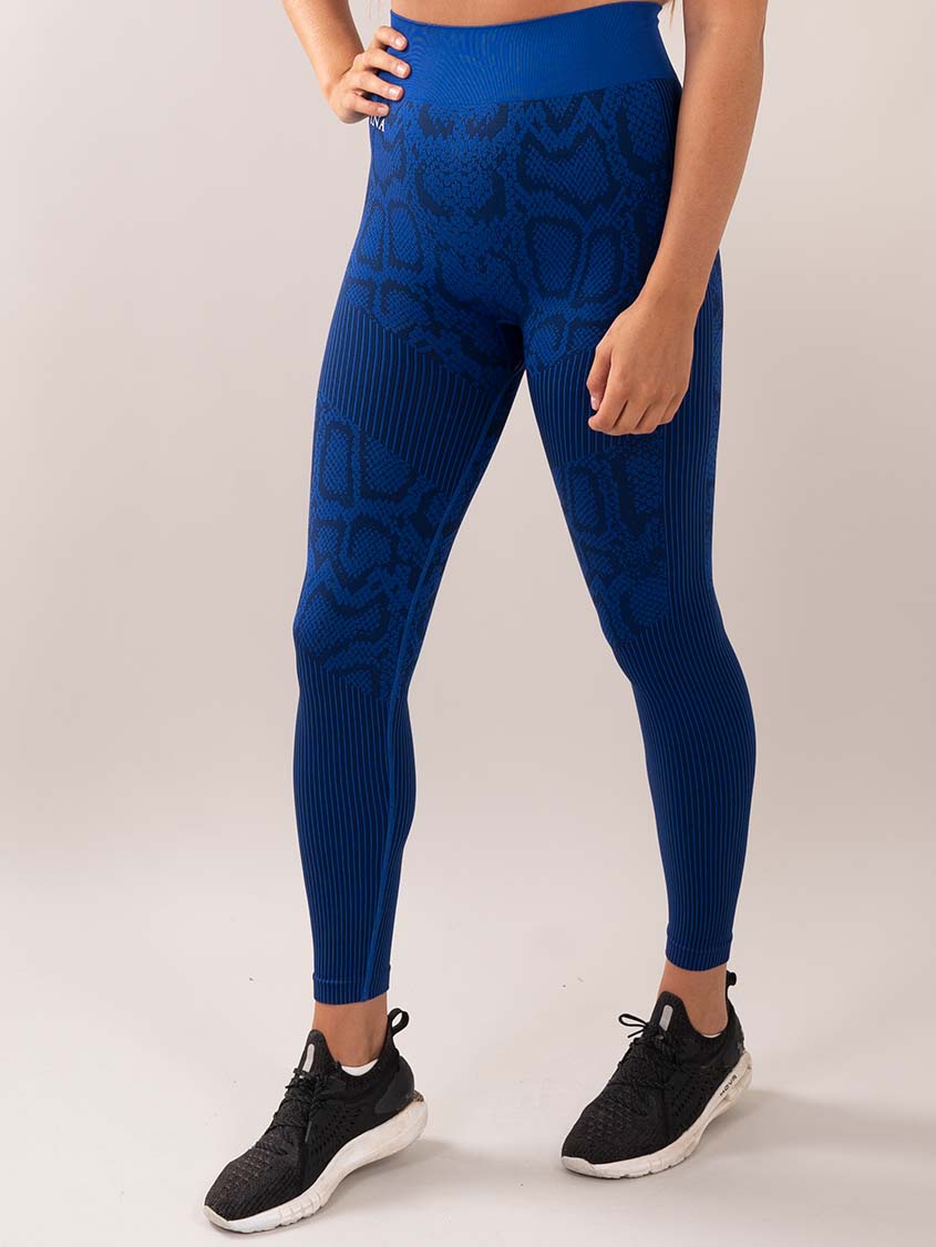 Cobra Blue Seamless tights side