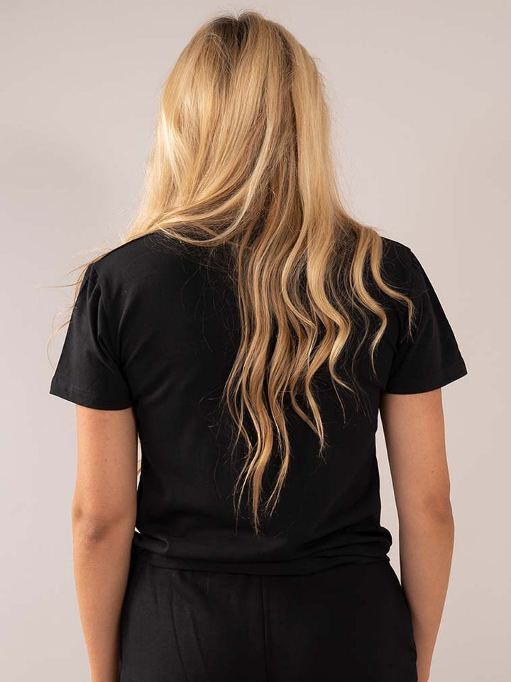 Comfy Black T-shirt Women Back