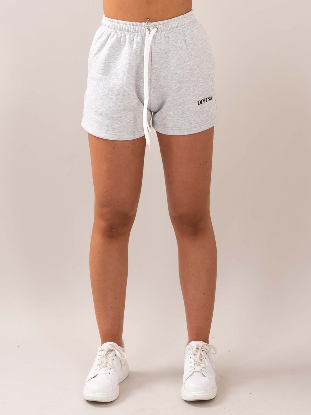 Comfy grey shorts women front