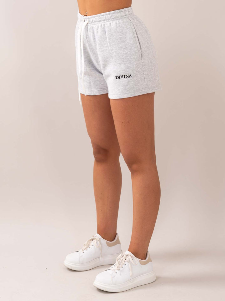 Comfy grey shorts women side