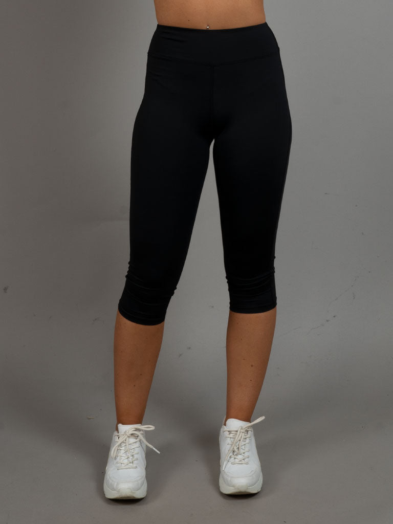 3/4 Active tights black front