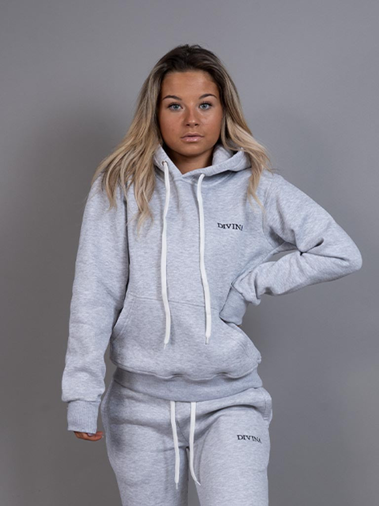 Womens Hoodie comfy grey front