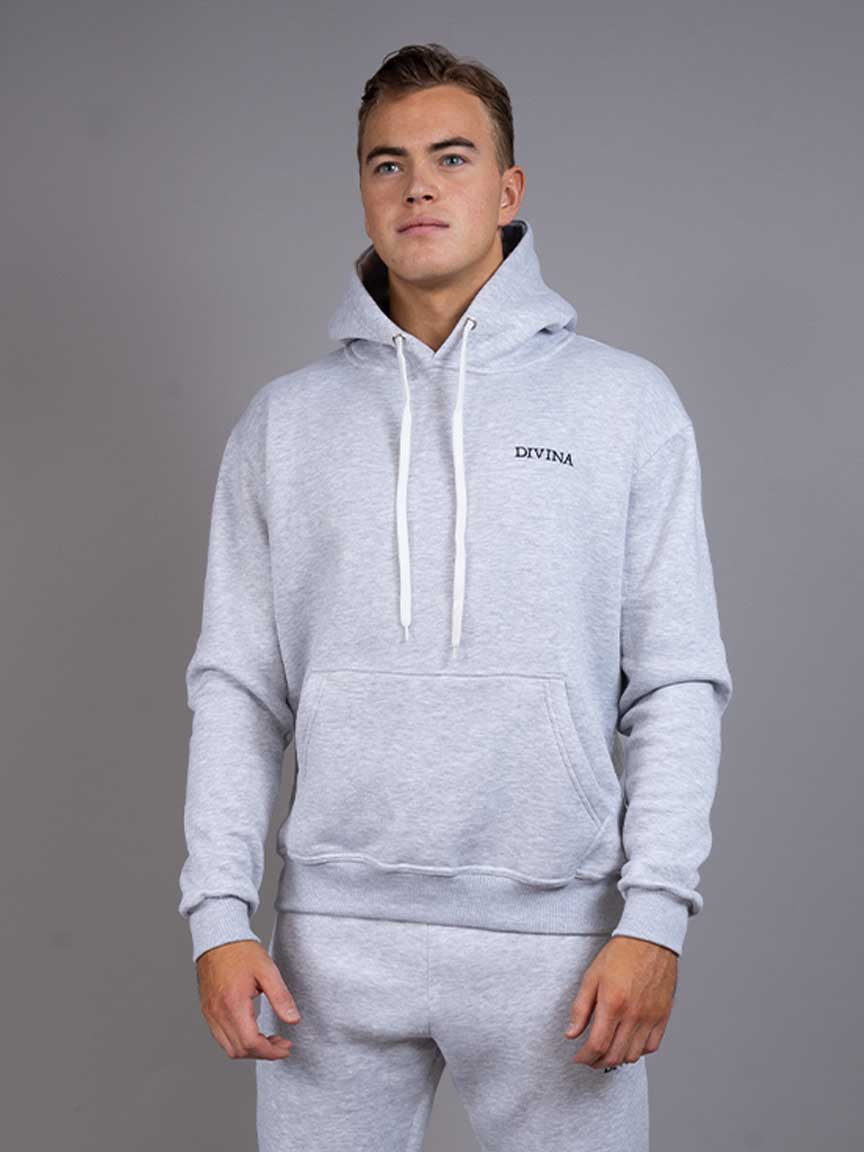 Mens Comfy hoodie grey front