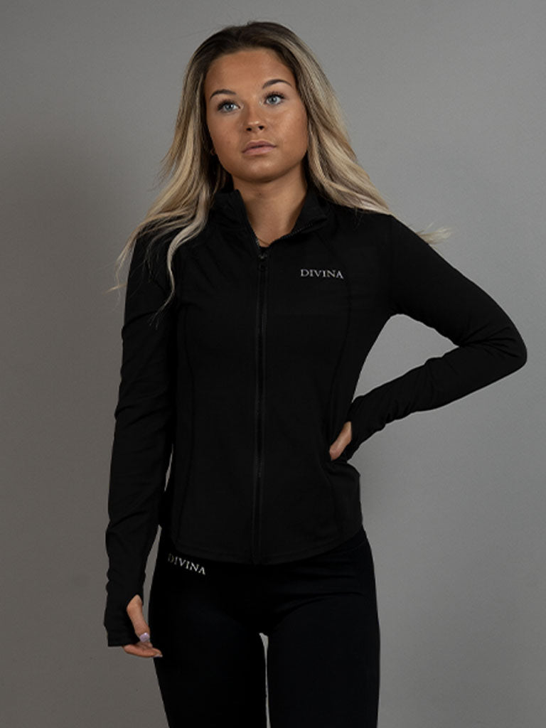 Training jacket Ater Black front