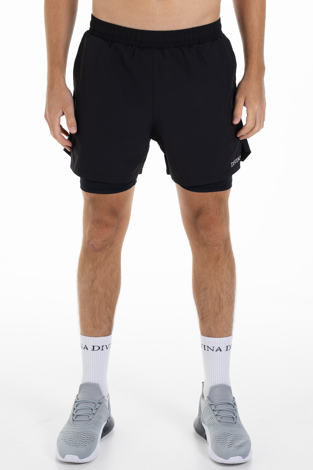 2 in 1 Shorts Fungor Black Front