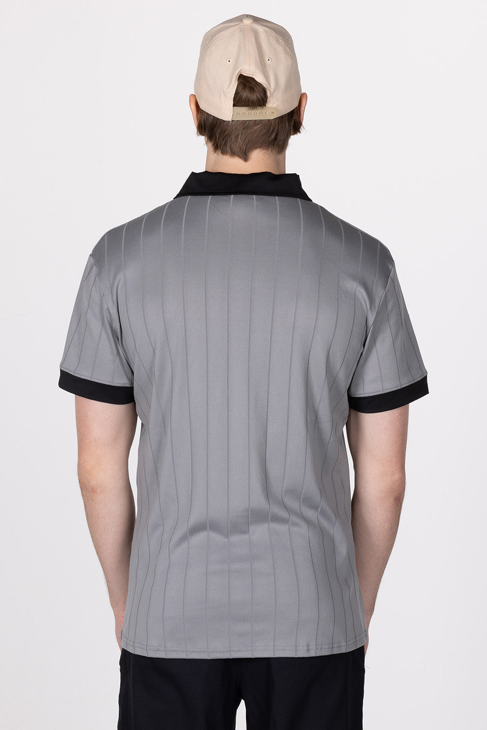 Male in Grey Golf Polo Ace from Divina back
