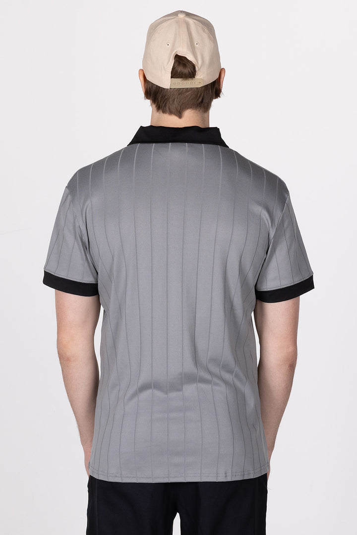 Male in Grey Golf Polo Ace from Divina back