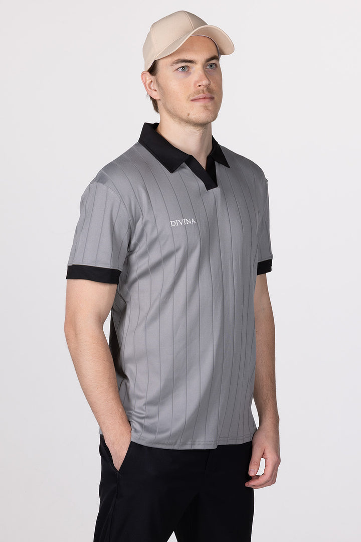 Male in Grey Golf Polo Ace from Divina side
